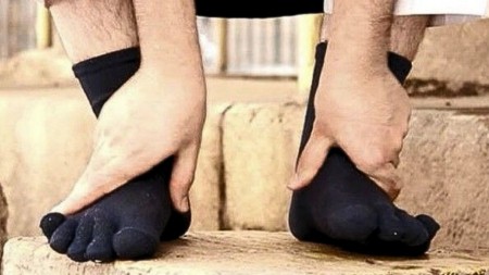 Wiping over Khuffs leather socks and socks